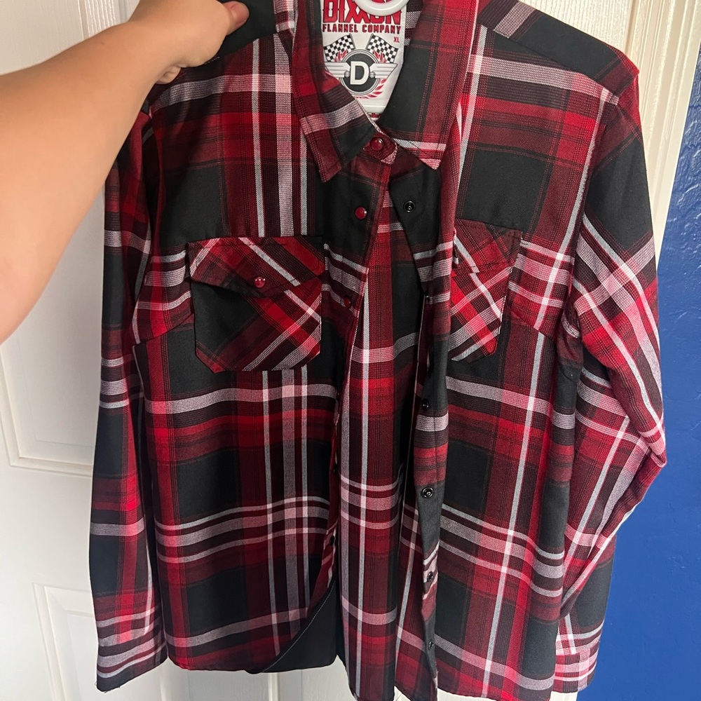 Dixxon XL womens Plaid Flannel Shirt